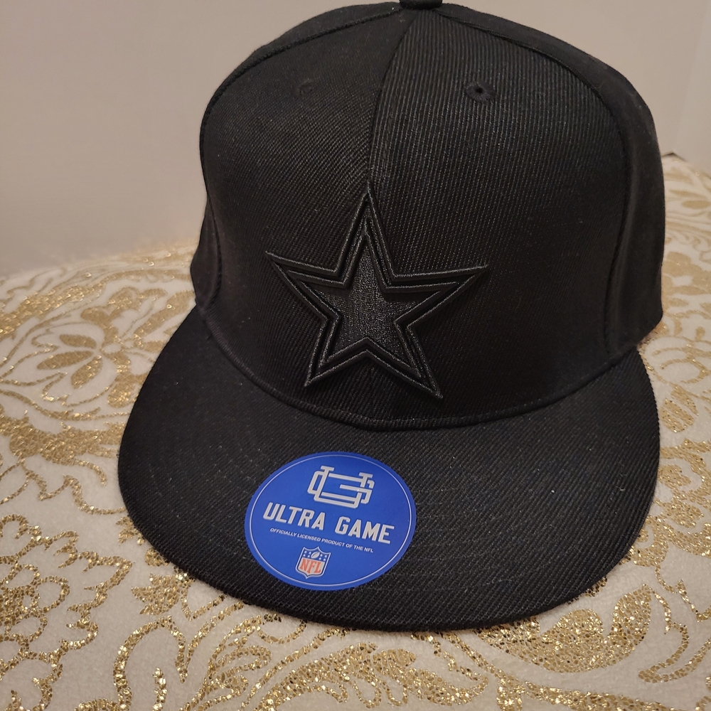 Dallas Cowboys Flatbill James B Ultra Game New Era All Black Snapback Hat